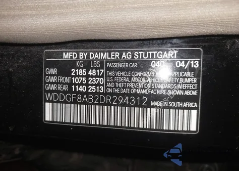 2013 Mercedes-Benz C 300 Sport 4Matic from USA, damaged, VIN WDDGF8AB2DR294312